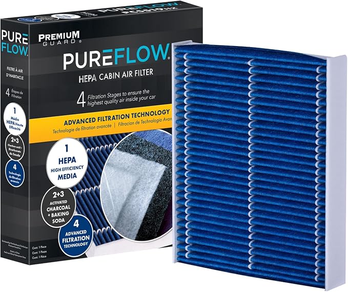 PUREFLOW PC99237HX HEPA Cabin Air Filter | Fits 2019-2027 Toyota RAV4 2.5L by PremiumGuard