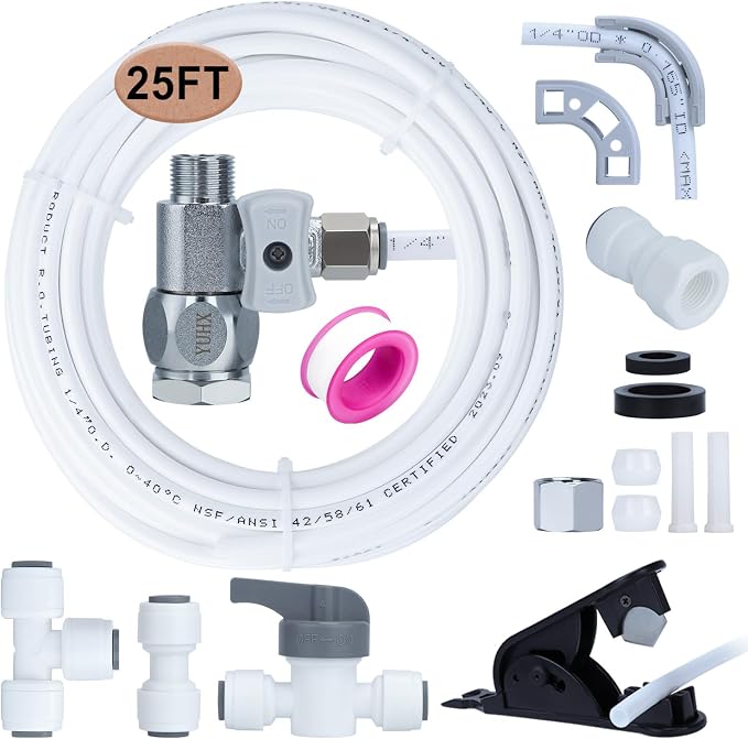 Refrigerator Water Line Kit Connection and 1/4 Compression Ice Maker - Image 8
