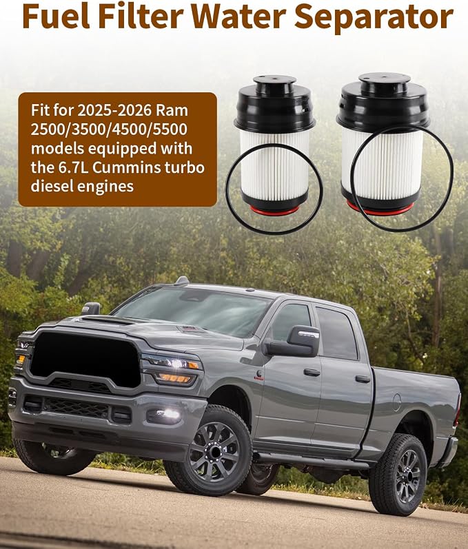 68677800AA Fuel Filter Kit Fit for Ram 2500 3500 4500 5500 Truck 2025 2026 6.7L - Image 2