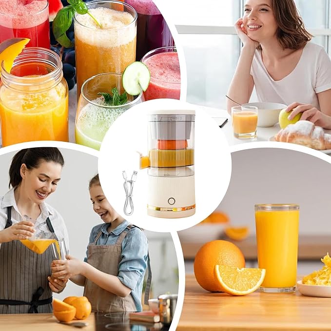 Automatic Juicer, Citrus Fruit Press Machine, Portable 7.4v Blender Container - Image 4