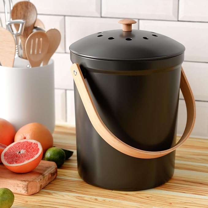 Beautiful Kitchen Compost Bin by KIBAGA