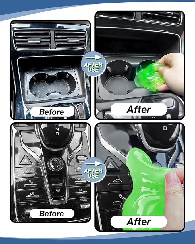 Car Cleaner Gels 4 Pack, Universal Dust Cleaner Putty Cleaner Slime, Cleaning - Image 3