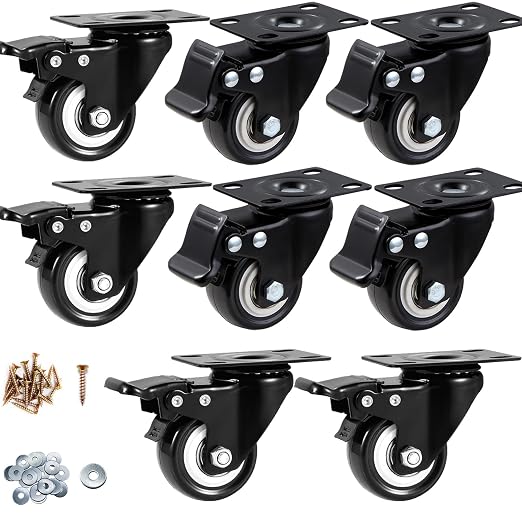 Casters, Top Plate Swivel Wheels, Locking Casters by ATrustedCasterWheelsBrand