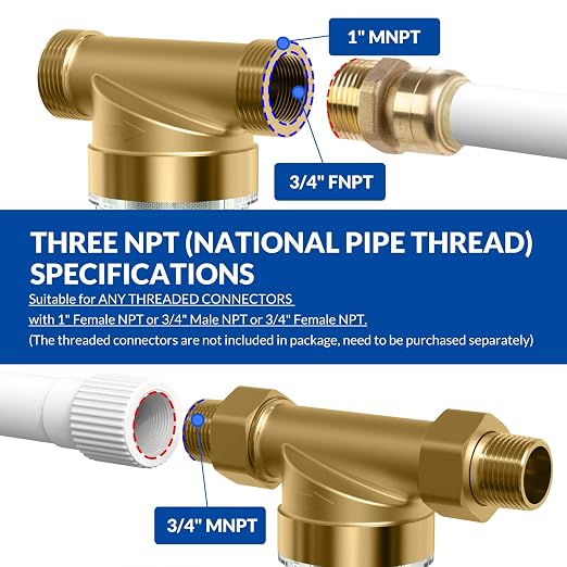 SimPure 100/500 Micron Spin Down Sediment Filter, Reusable Whole House Sediment - Image 3
