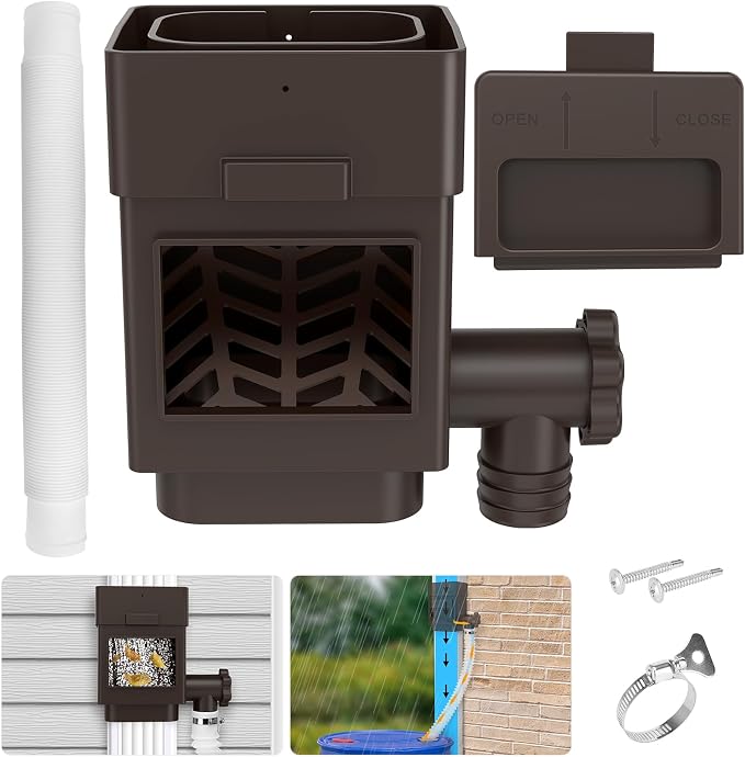 WADEO Rainwater Collection System, Downspout Diverter Fits by WADEOmakeyourlifebetter
