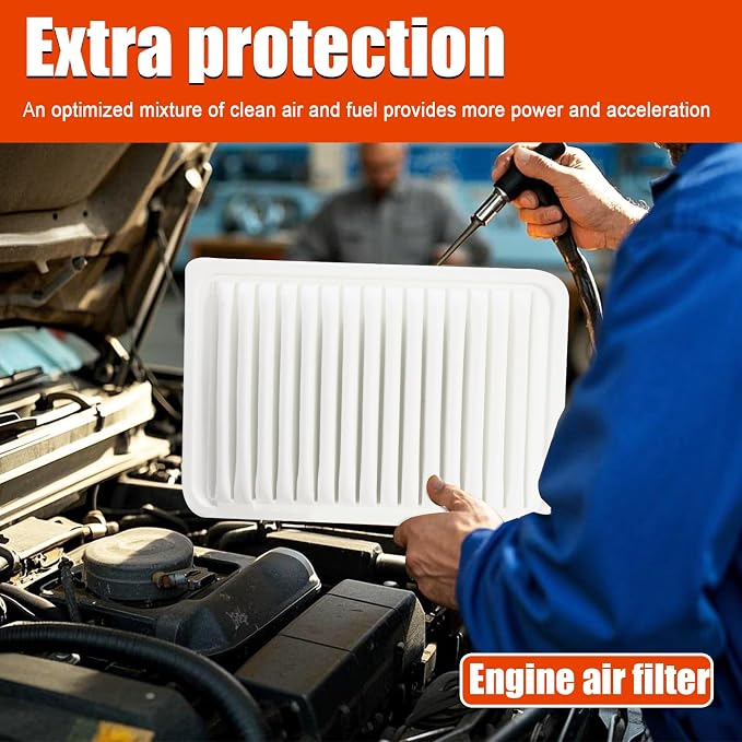 Engine and Cabin Air Filter 17801-20040 87139-33010 Replacement - Image 4