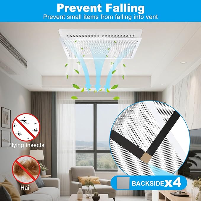4-Pack 7"x13" White Powerful Magnetic Vent Covers - Image 3