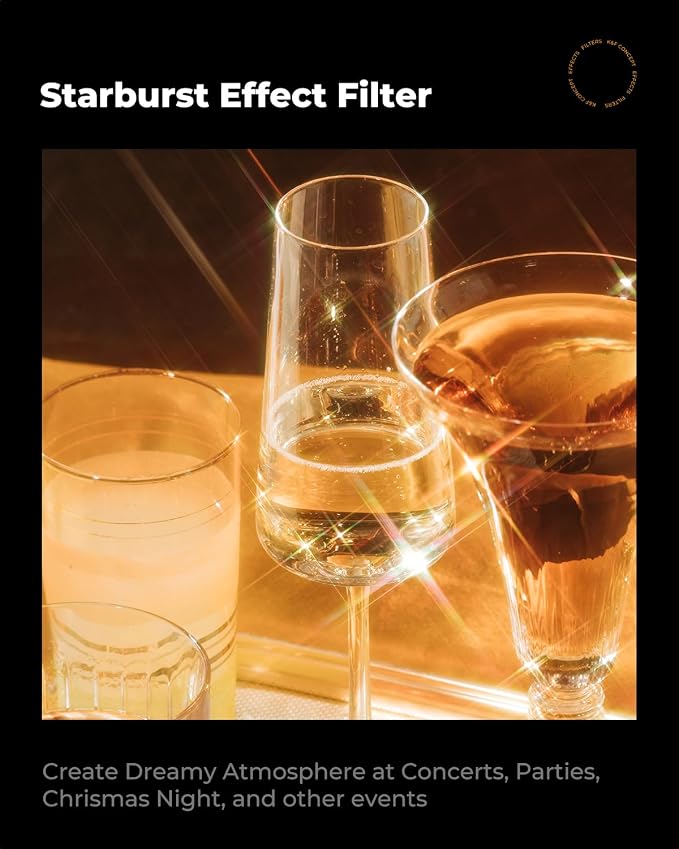 K&F Concept 62mm Variable Star Filter 4, 8 Points Cross Screen Effect-18 Layer - Image 4