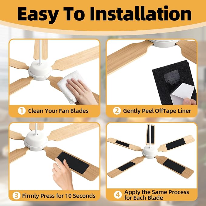 40 pcs Fan Filters for Ceiling Fan Blades Ceiling Fans Filters for Blades - Image 4