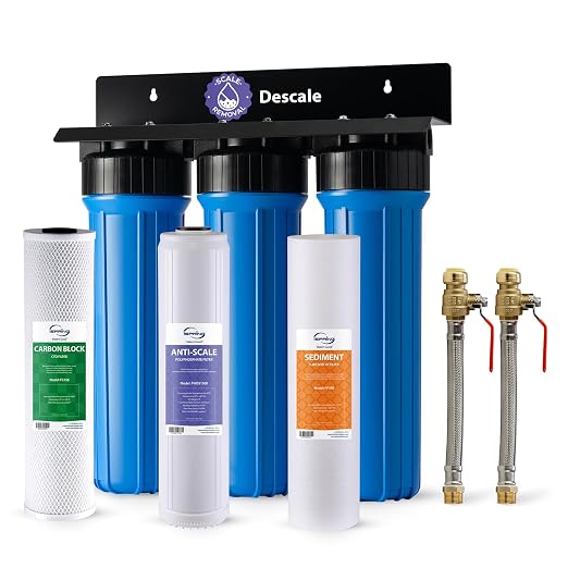 iSpring WGB32B-DS+AHPF12MNPT16X2 Anti-Scale Whole House Water Filter System w/ by iSpring