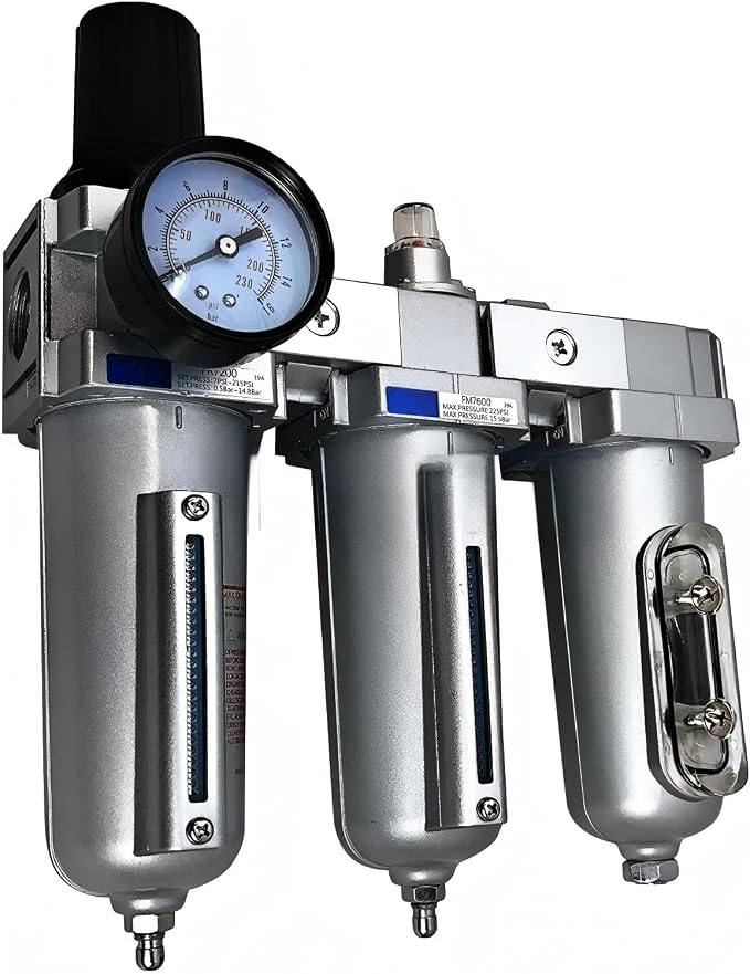 3/4" NPT Heavy Duty Compressed Air Filter Regulator Coalescing Dsiccant Dryer - Image 2