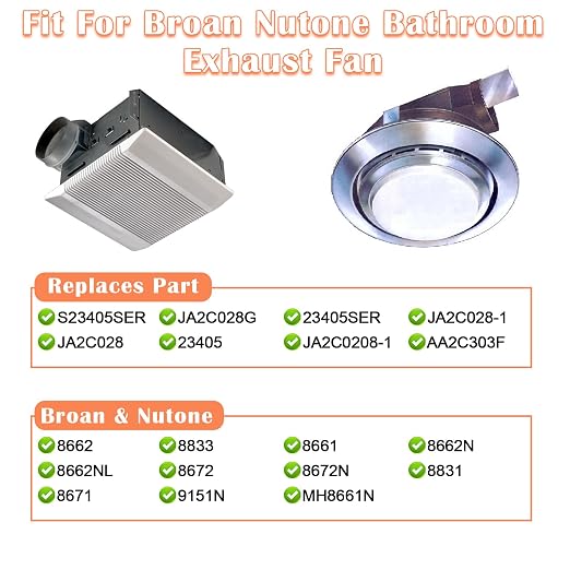 Hiorucet JA2C028G Bathroom Exhaust Fan Motor Replacement - Image 2