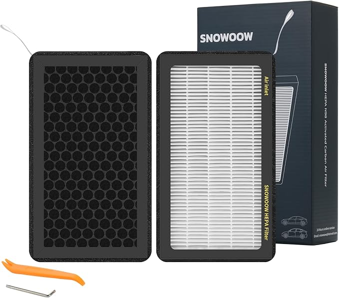 Tesla Model 3/Y HEPA Cabin Air Filter 2 Pack by SNOWOOW