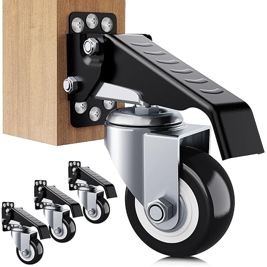 SOLEJAZZ Workbench Casters Wheels 660Lbs Retractable Casters Set of 4 Heavy by SOLEJAZZ