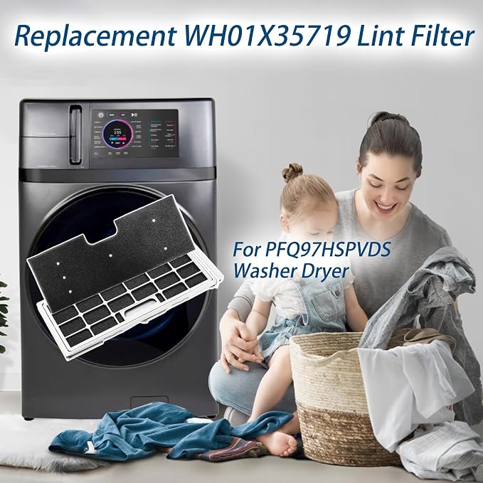 WH01X35719 Lint Filter, WH01X35719 Washer Dryer Filter Sponge Compatible - Image 5