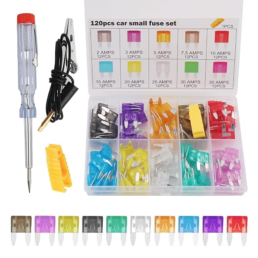 120PCS Car Fuses Assortment Kit by VKQTS