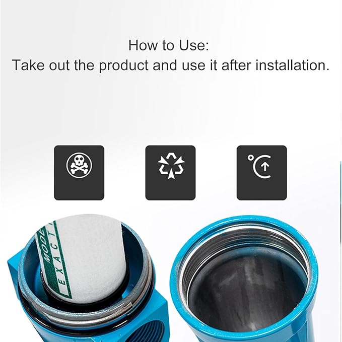 Water Oil Separator Air Compressor Filter, Aluminium Alloy PP Cotton Filter - Image 4