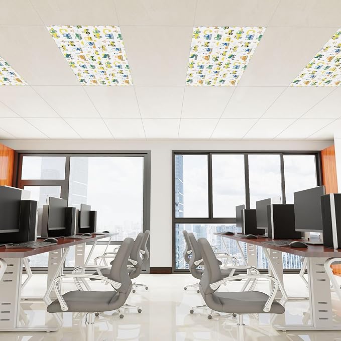 6 Pcs Fluorescent Light Covers for Ceiling Lights Construction Vehicles - Image 3