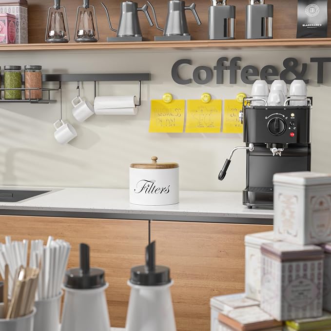 Coffee Filter Holder, Wooden Coffee Filter Storage - Image 6