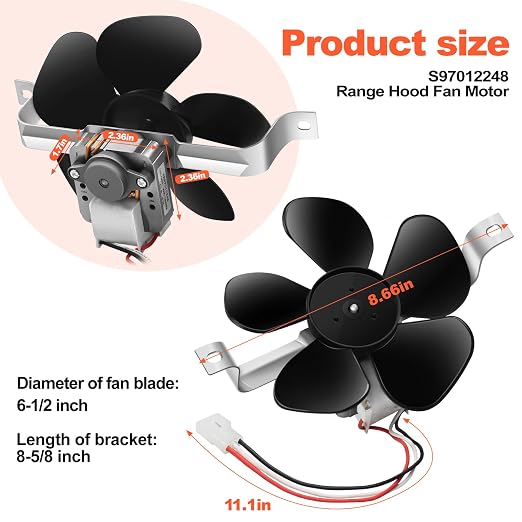 S97012248 97012248 Range Hood Fan Motor Compatible - Image 5