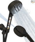 Filtered Shower Head with Handheld Oil Rubbed Bronze, BOWGER 6 Modes High Pressure Shower Heads with Power Wash and Hard Water Filter, Detachable Hand Held Showerhead Set with Extra Long Hose, ORB