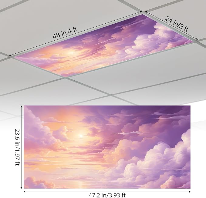 Outus Fluorescent Light Cover Classroom Lighting Cover - Image 2