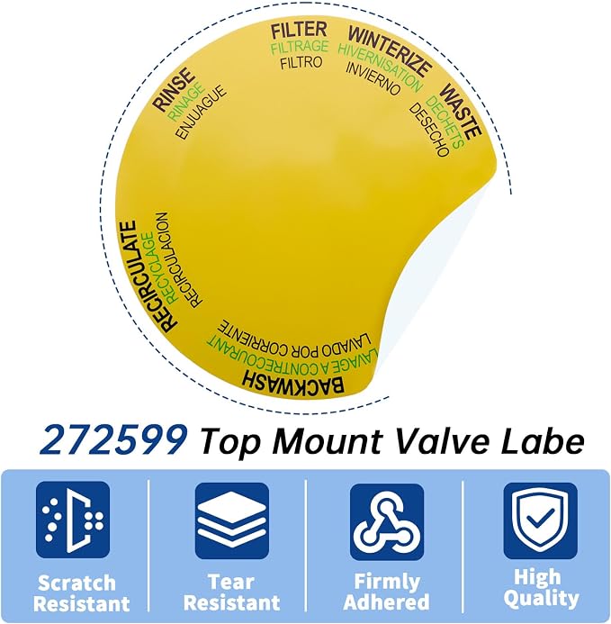 Pool Sand Filter Valve Label Sticker - Image 3