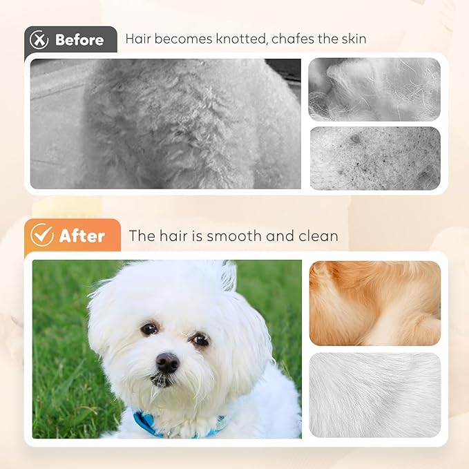 Pet Bath Brush with Shampoo Dispenser, Dog Bath Brush and Grooming Massage Brush for Dogs & Cats, Easy Dog Washing Brush for Short and Long Hair, Coarse and Fine Teeth 2pcs (Yellow)
