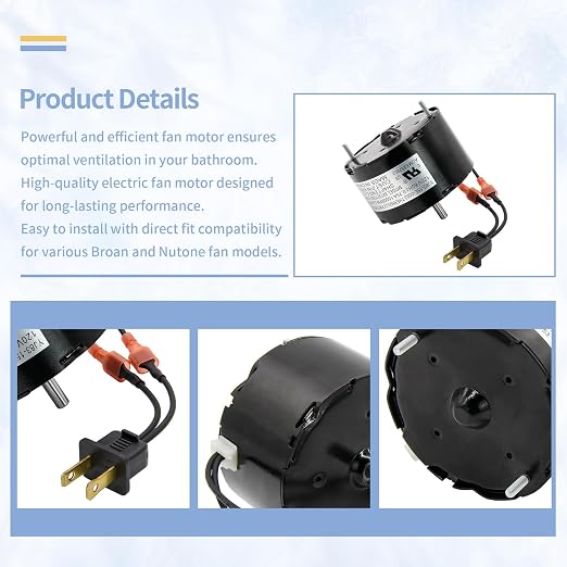 40933 3.3 Inch Diameter Vent Fan Motor Direct Replace - Image 5