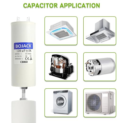 BOJACK CBB60 120 uF mfd ±5% 250v Volt 50/60Hz AC Capacitor Round Run Start - Image 7