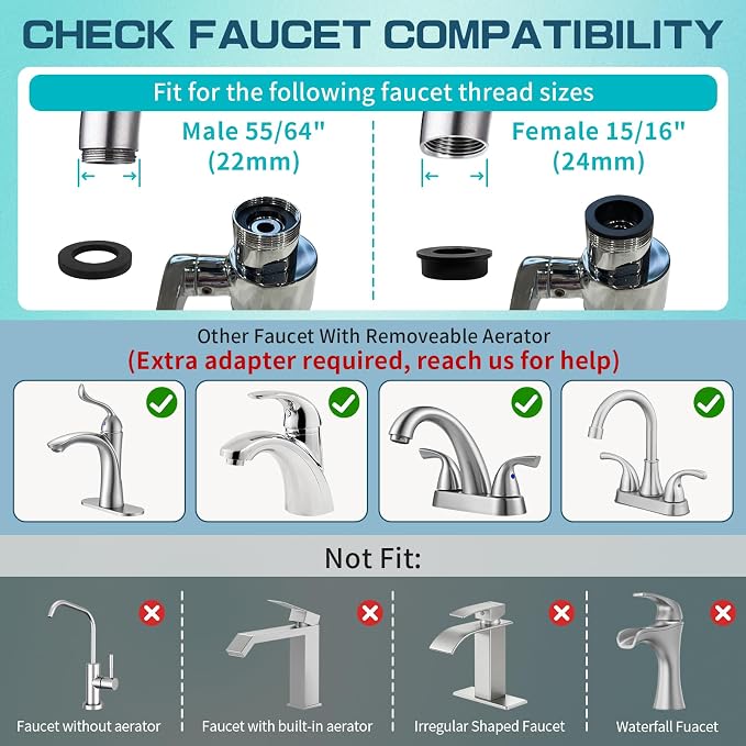CECEFIN 1440ºSink-Water-Filter Faucet-Extender 3.0 Telescopic - Image 6