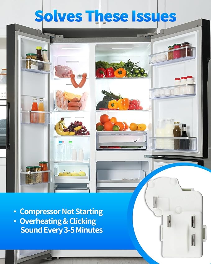 4Pin Refrigerator Over Load Protector Compressor PTC Starter Relay, Freezer - Image 6