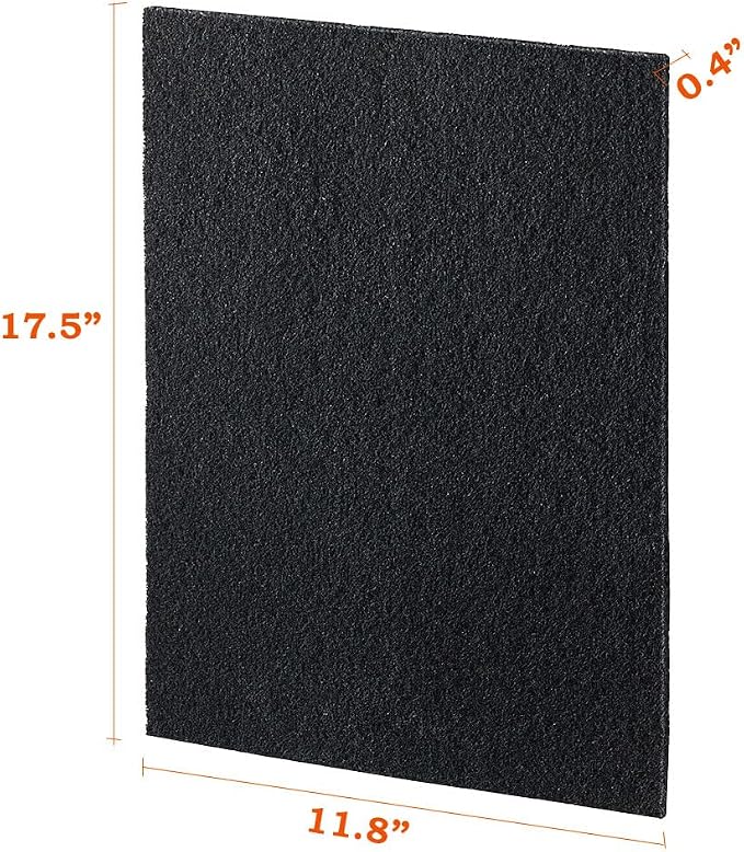 2 x Odor Control Activated Carbon Charcoal Cut-to-fit Replacement filter Pad - Image 2