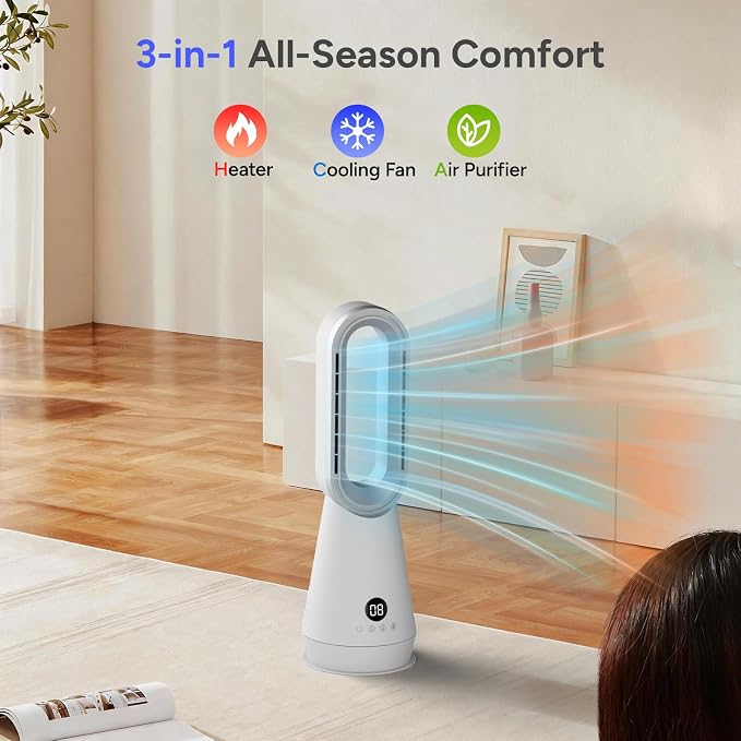 3-in-1 Bladeless Tower Fan - Image 3