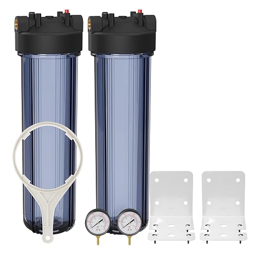 Max Water 20" x 4.5" Whole House Water Filter Housing – Fits Standard Large by MaxWater