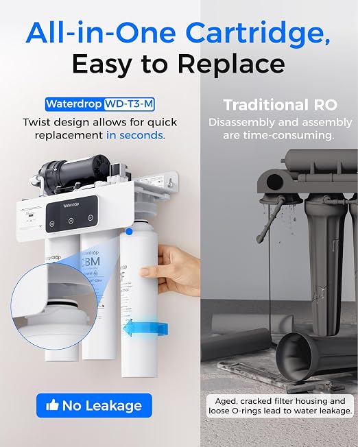 Waterdrop WD-T3-M Remineralization Reverse Osmosis Water Filter, NSF/ANSI 372 - Image 9