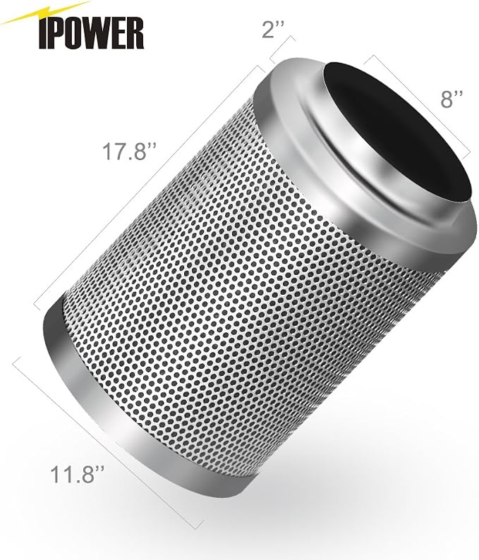 iPower GLFILT6M 6 Inch Air Carbon Filter Indoor Plants Grow Tent Odor Control - Image 2