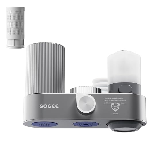 Water Filter for Sink Faucet, 4-in-1 Faucet Water Filter by Sogee
