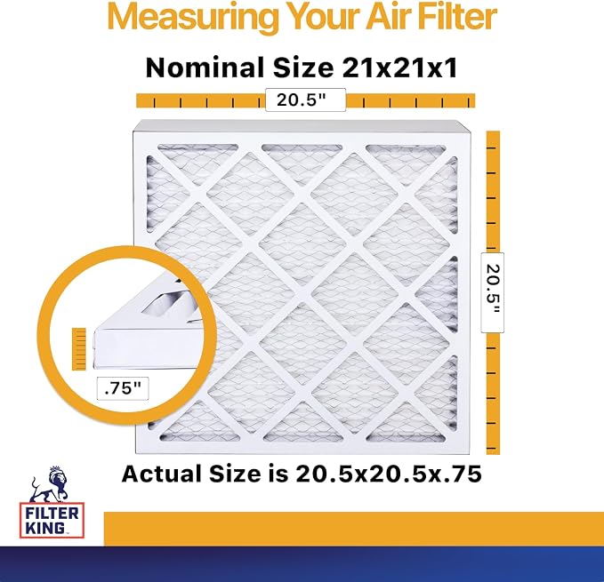 Filter King 21x21x1 Air Filter | 6-PACK | MERV 13 HVAC Pleated A/C Furnace - Image 2