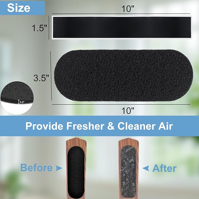 12 Pack Ceiling Fan Filters for Blades Activated Carbon, Fan Blade Air Purifier - Image 7