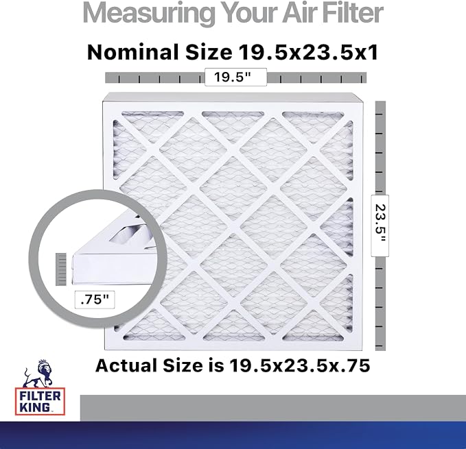 Filter King 19.5x23.5x1 Air Filter | 4-PACK | Carbon MERV 8 HVAC Pleated A/C - Image 2