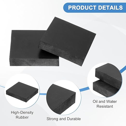 M METERXITY 8-Pack Rubber Anti Vibration Pads 2" Non-Slip Square Vibration - Image 2