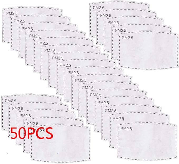50Pieces PM - 2.5 Anti Dust Activated Carbon Filter 5 Layers Replaceable Anti by Unknown