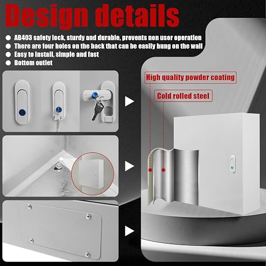 Electrical Box 20 x 20 x 6 Inch Indoor Outdoor Electrical Enclosure Box Steel - Image 5
