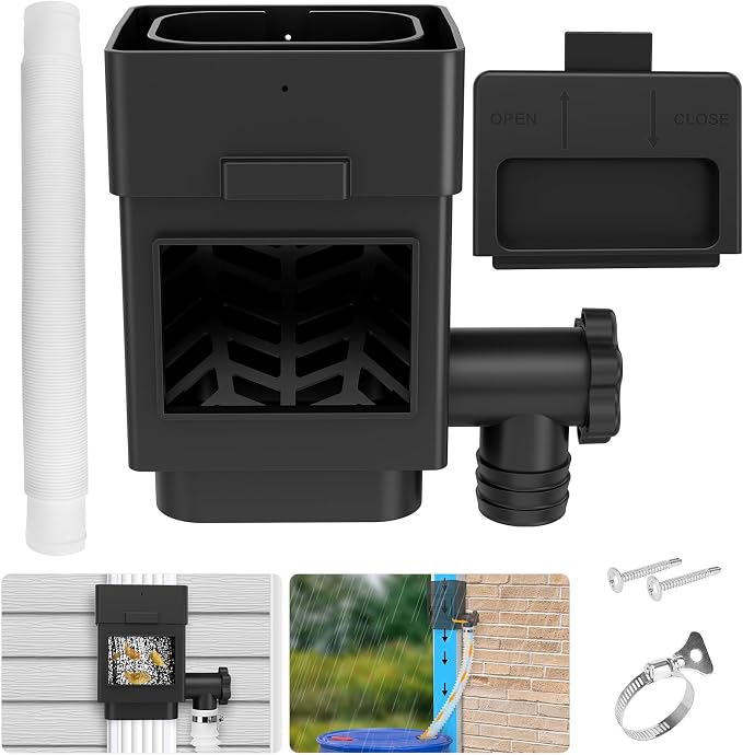 WADEO Rainwater Collection System, Downspout Diverter Fits by WADEOmakeyourlifebetter