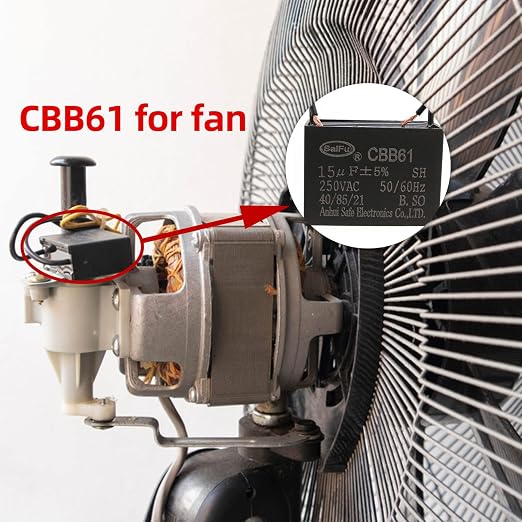 CBB61 Capacitor 15uf 250V AC Ceiling Fan 2 Wire 50/60Hz - Image 4