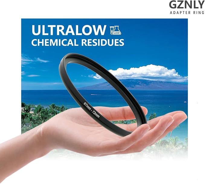 77mm to 67mm Step-up Adapter Rings Filter Adapter Black Metal Step Down Filter - Image 2