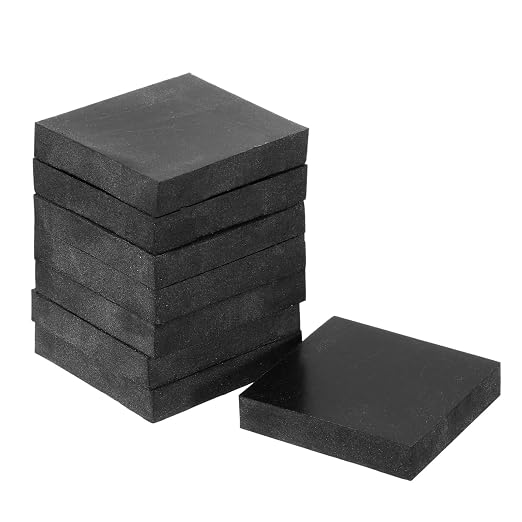 M METERXITY 8-Pack Rubber Anti Vibration Pads 2" Non-Slip Square Vibration by MMETERXITY