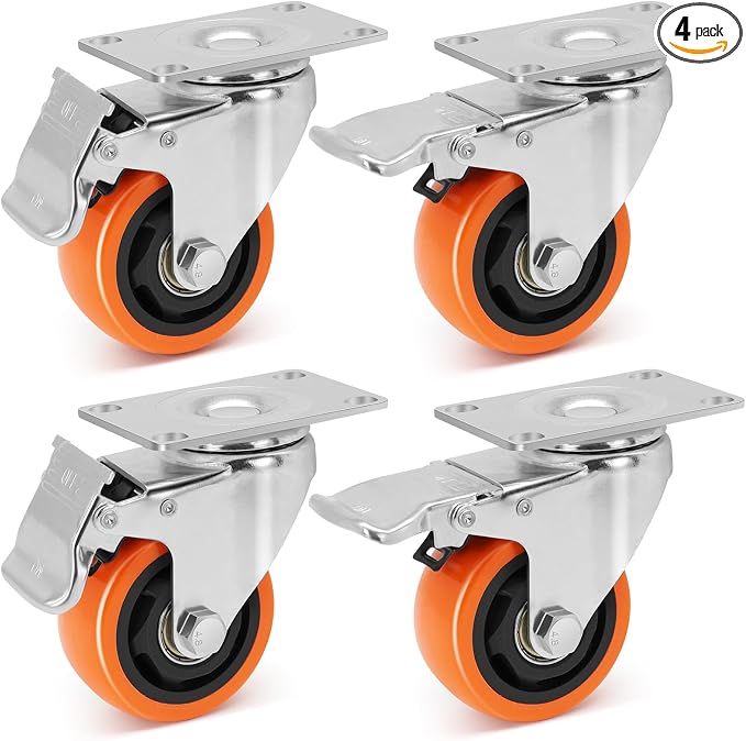 WBD WEIBIDA 3 Inch Swivel Caster Wheels by WBDWEIBIDA