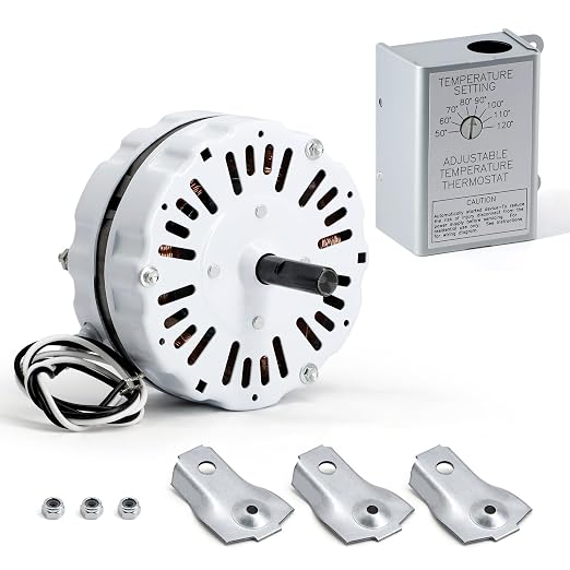 Criditpid Replacement F0510B2497 Lomanco Power Vent Attic Fan Motor & 58033 by Criditpid